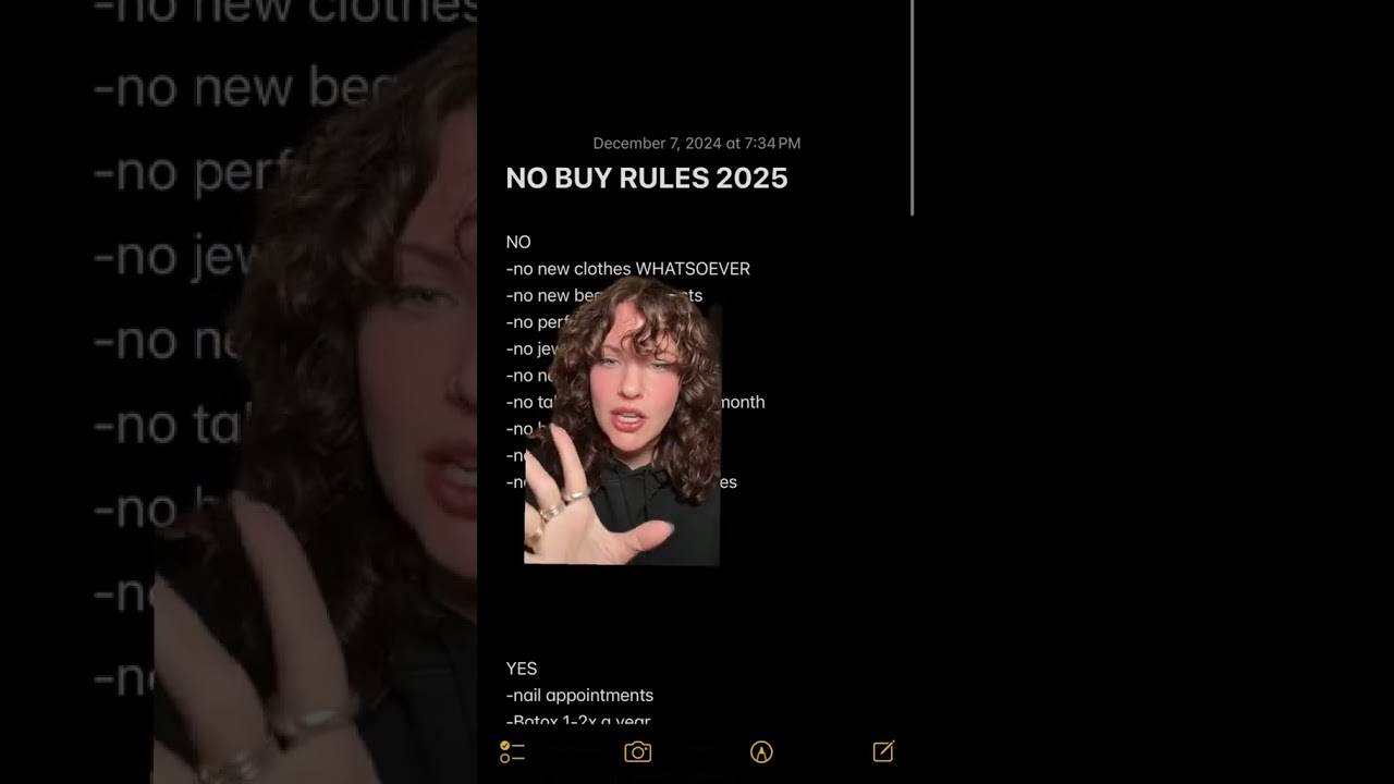 NO BUY RULES for 2025 #nobuyyear #nobuy  #amazing #ytshorts