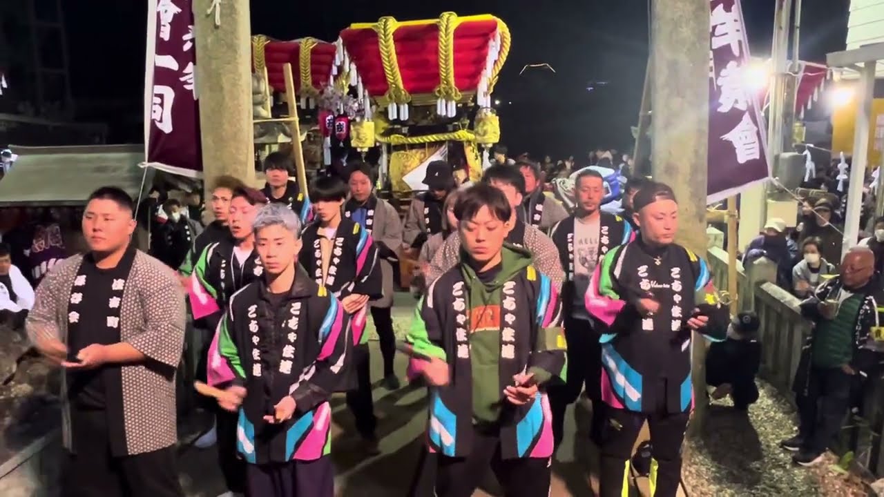 令和7年4月5日福良八幡神社春祭り宵宮.住吉町だんじり唄「岸壁の母」