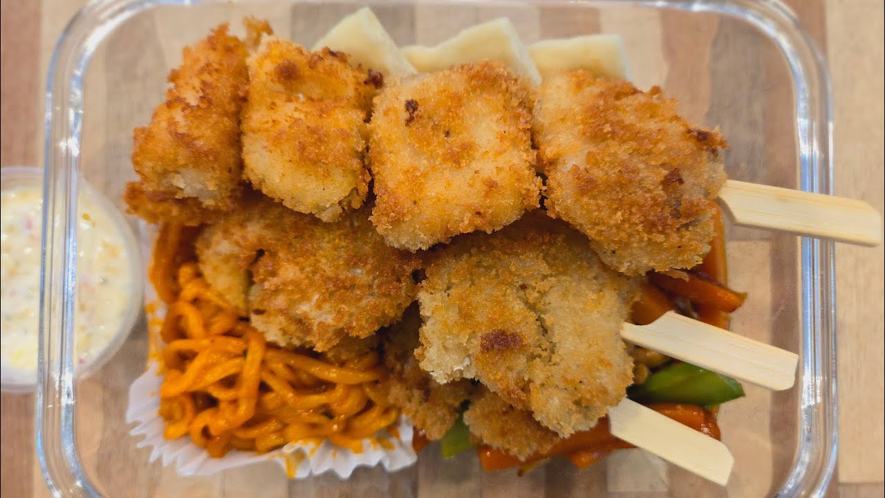 Doré frit avec ramens et légumes