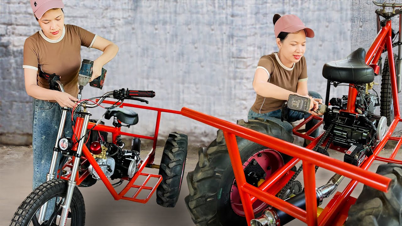 The Genius Girl And Her Team Created A 3 Wheeled Motorbike That Caused A Big Surprise