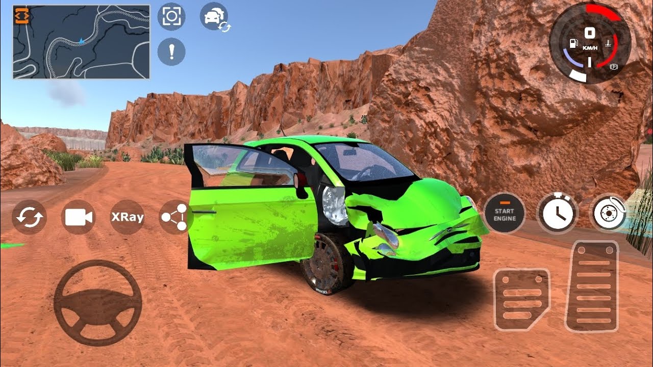 Mini car ka khatrnakh 😱 accident  ho gaya || BeamNG.drive in mobile || 