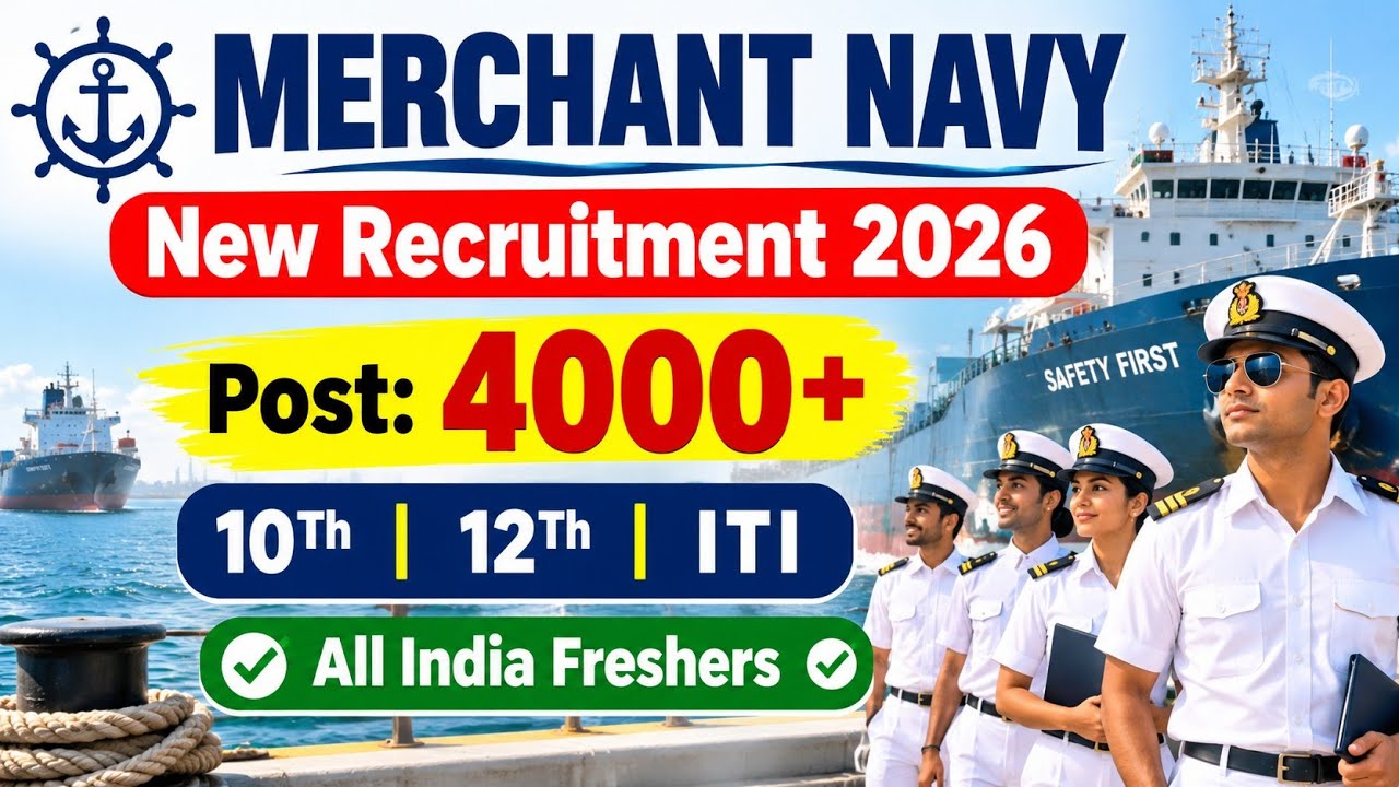 Merchant Navy New Recruitment Out 🔥 10Th Pass ITI Job's Vacancy| All India Freshers Eligible ✅