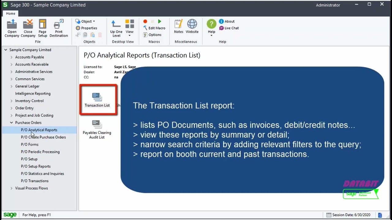 Purchase Order reports