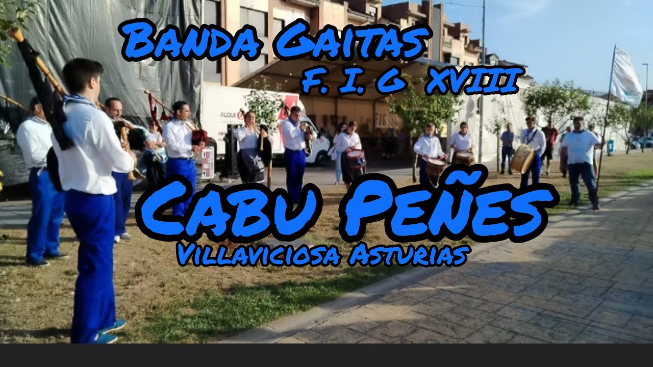 Banda Gaita Cabu Peñes en Parque El Pelambre F.I.G. XVIII Villaviciosa #villaviciosa #asturiasspain