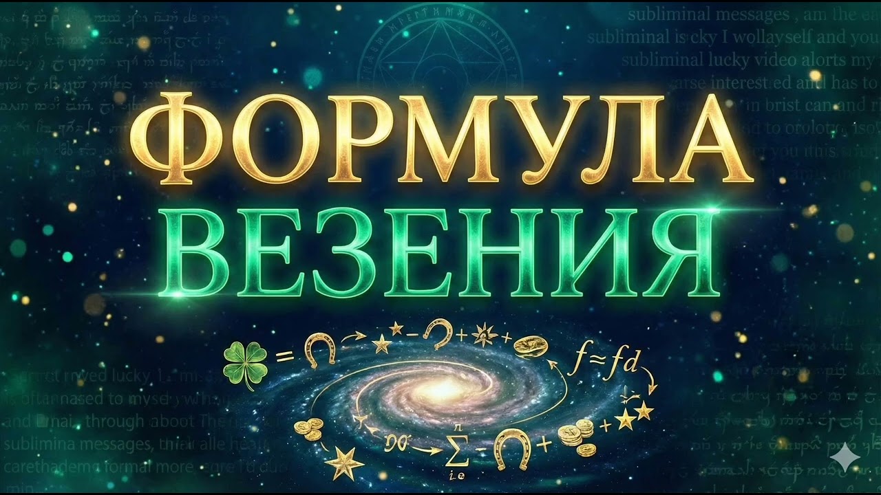 САБЛИМИНАЛ.Магнит удачи. Скрытые позитивные аффирмации 