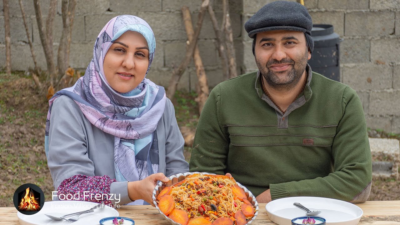 Spaghetti, Iranians make like this, recipe, minced meat, vegetables, spaghetti sauce, potatoes, food