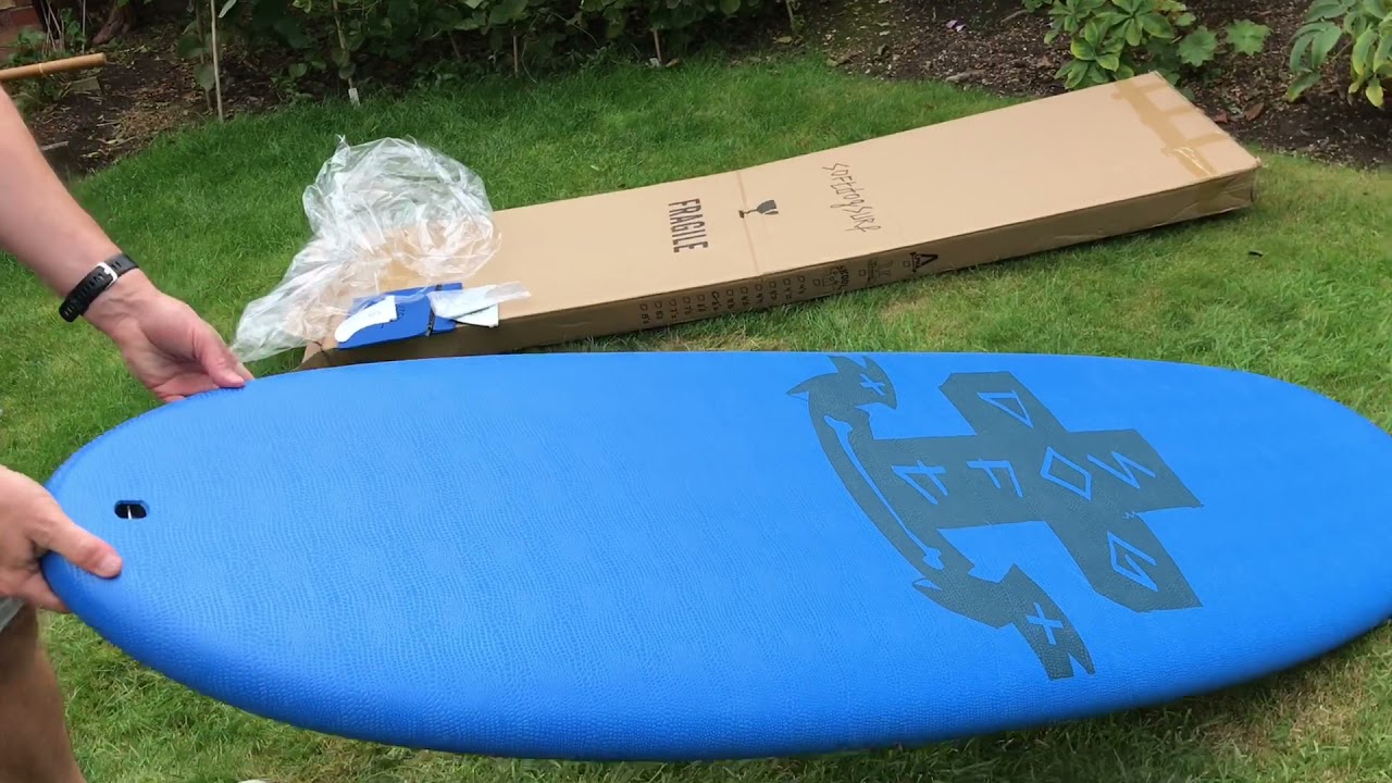 Hyped Sports -Softdog 6'2&rdquo; Great Dane 48L Kennel Soft Top Board Surfboard - UNBOXING
