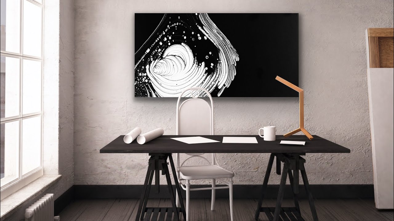 Tree Ring Pour! Monochromatic! Abstract Deconstructed Ring Pour! Acrylic Fluid Art!