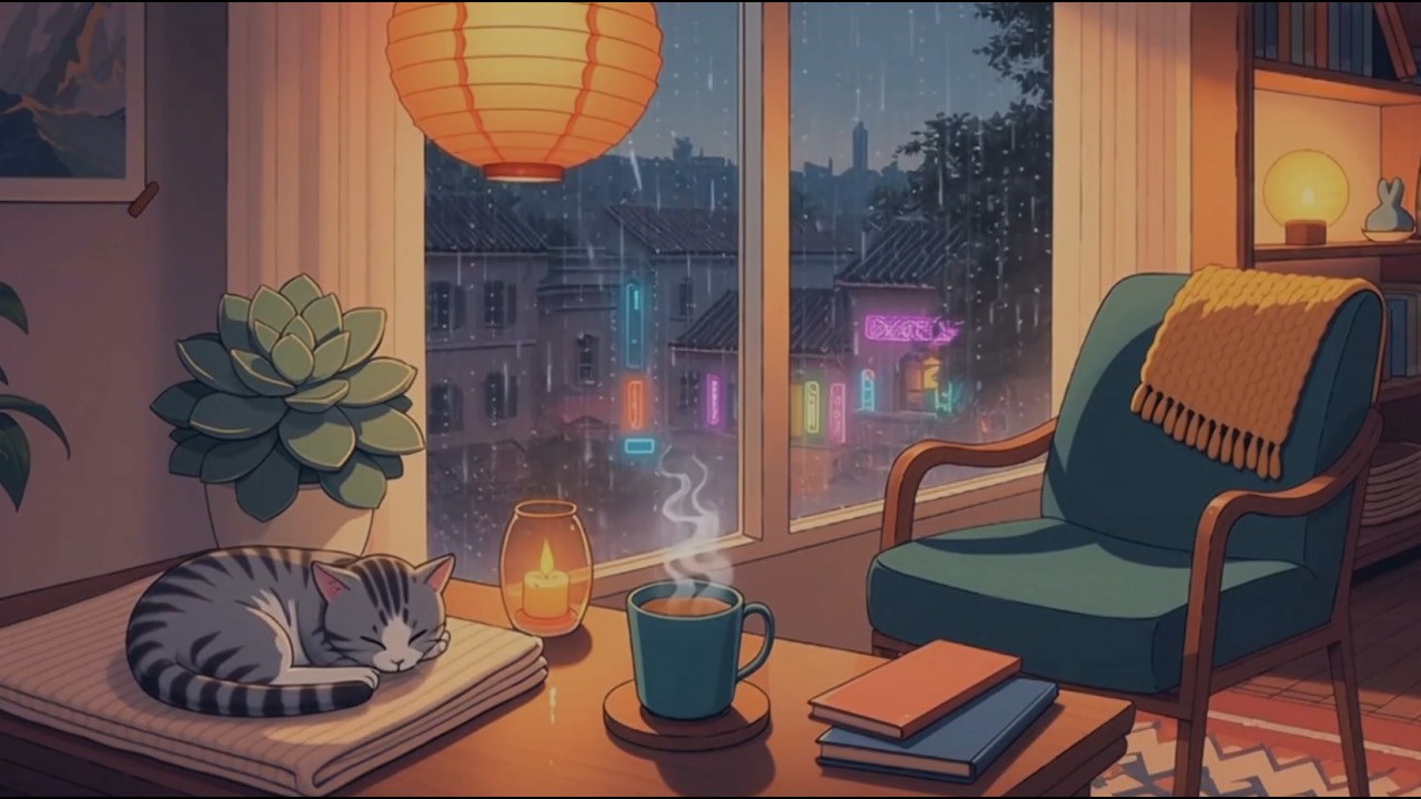 🌙 Late Night Rain Lofi 🌧️ Deep Focus Beats in a Cozy Apartment