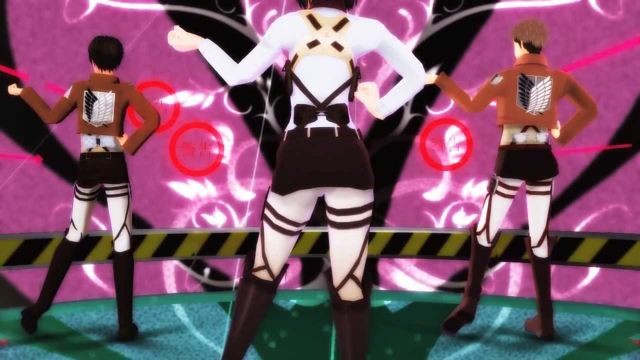【進撃のMMD】ミカサ・エレン・ジャン　Girls