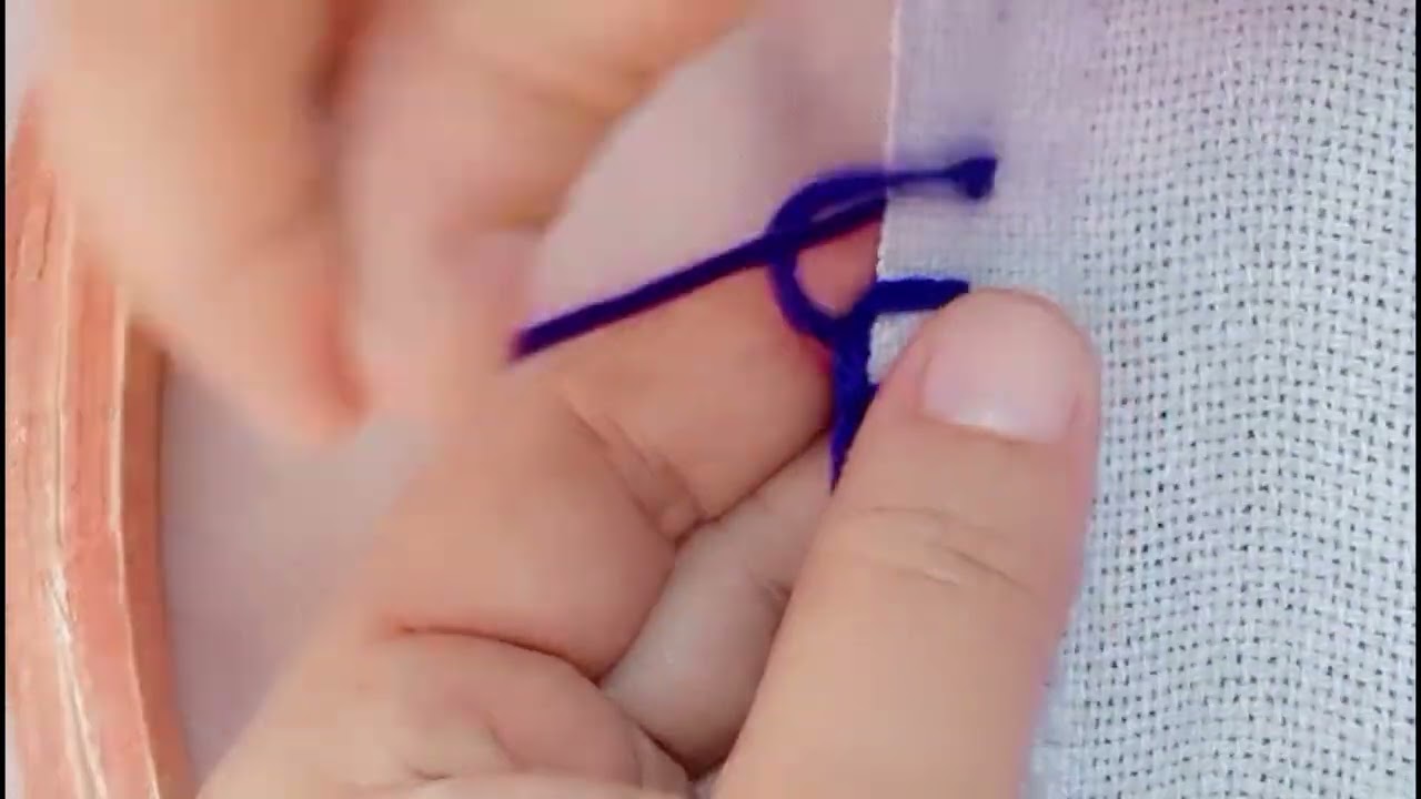Amazing Border Lace Hand Embroidery Sewing💙 || Tutorial For Beginners || Handicrafts by Design💟