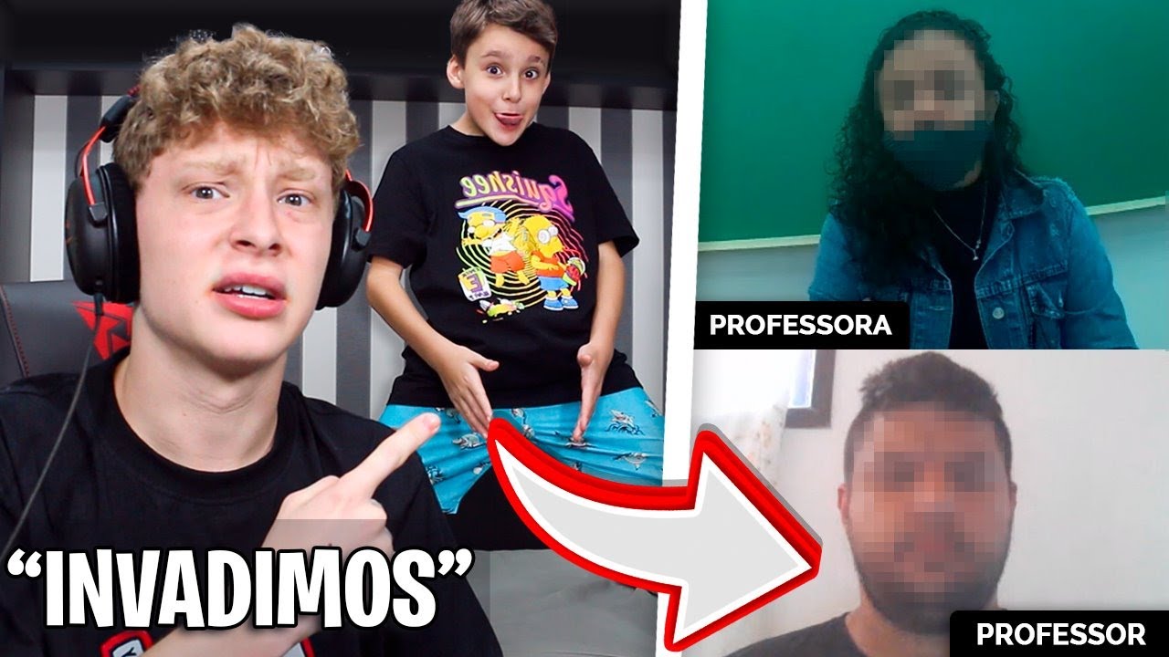 CHAMEI O MEU IRM&Atilde;OZINHO PARA INVADIR AULAS ONLINE!