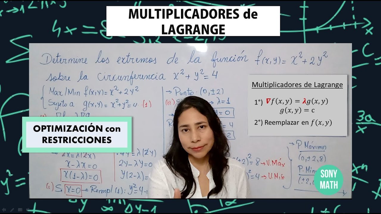 MULTIPLICADORES de LAGRANGE Máximos y Mínimos