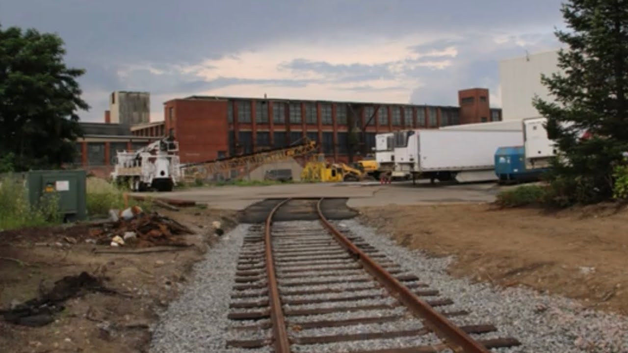Train on once abandoned railroad siding  - New Bedford, MA - 11/17/2022