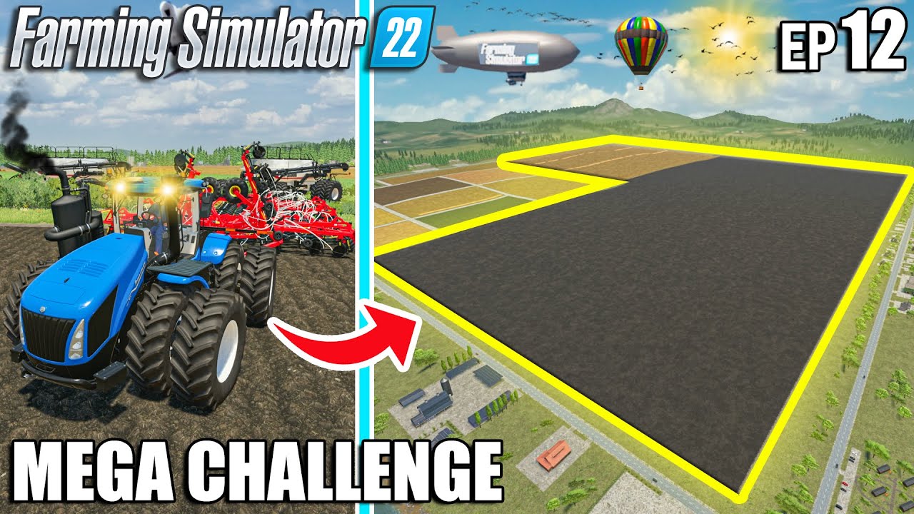 I spent $948.931 Planting 🚧MEGA FIELD🚧with THE BIGGEST TRACTORS | MEGA Challenge #12