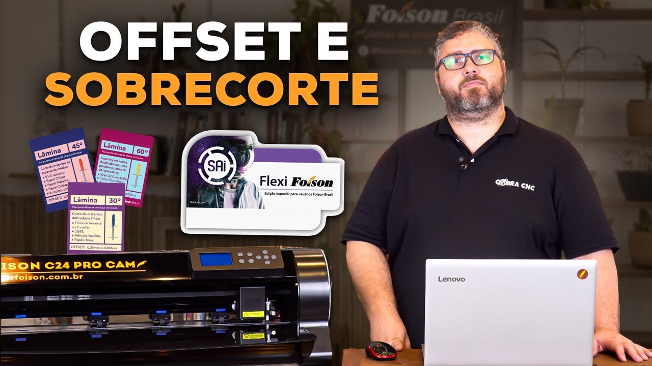 Como ajustar o OFFSET da l&acirc;mina e SOBRECORTE no FLEXI