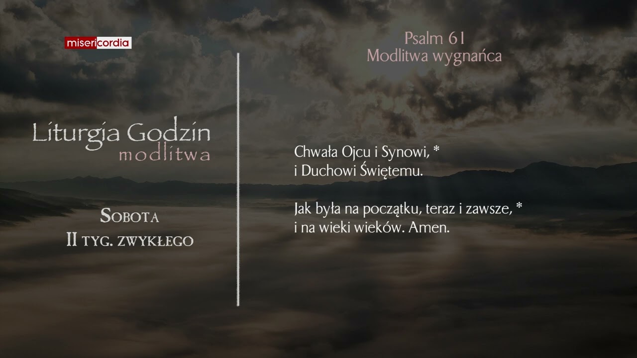 Liturgia Godzin | Modlitwa Południowa | Sobota, II tyg. zwykłego