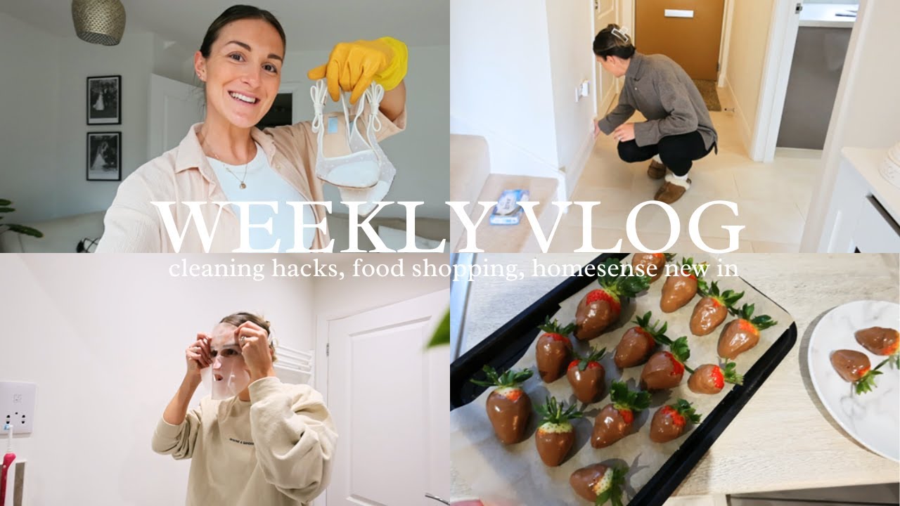 WEEKLY VLOG – Tesco grocery haul, cleaning hacks & Homesense come shop with me
