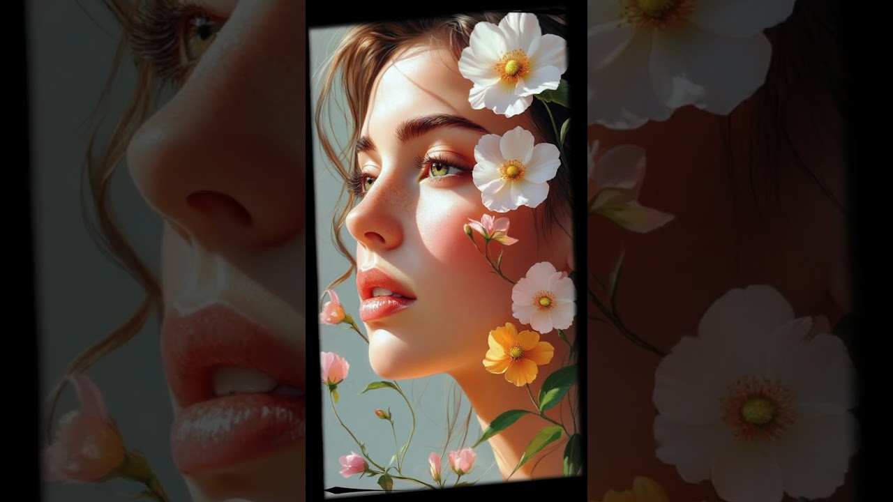 Floral Elegance: A Portrait of Natural Grace