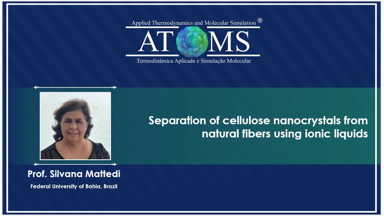 Silvana Mattedi - Separation of cellulose nanocrystals from natural fibers using ionic liquids