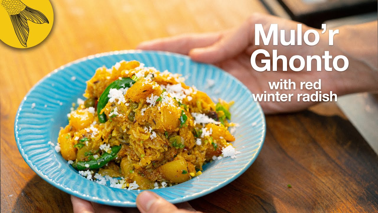 Mulo'r ghonto with winter radish&mdash;Bengali vegetarian recipe