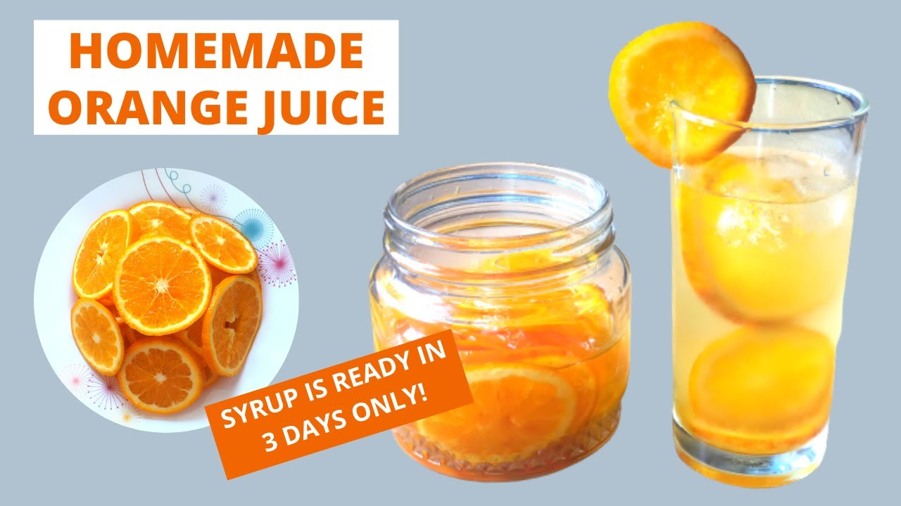 Homemade Orange Syrup | Orange Syrup Ready in 3 Days | Orange Juice Recipe
