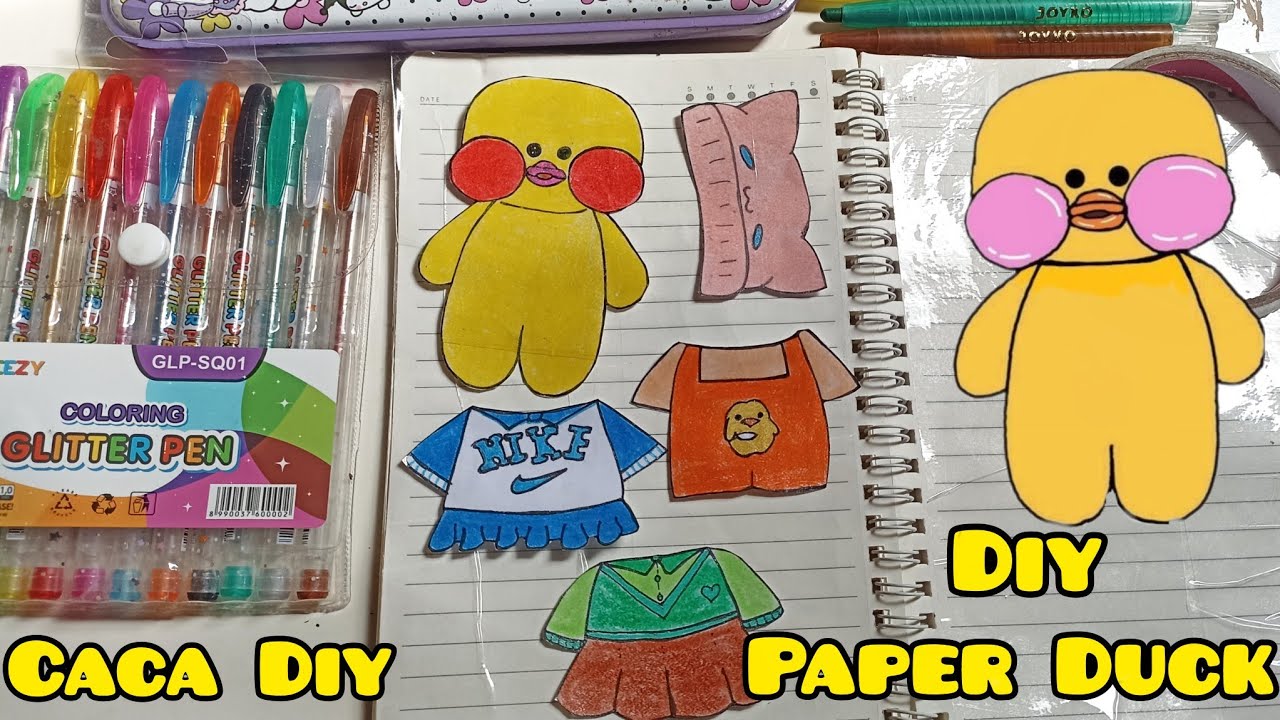 Paper diy ✨paper duck✨Tutorial bebek kuning #paperdoll #paperducks #fyp 