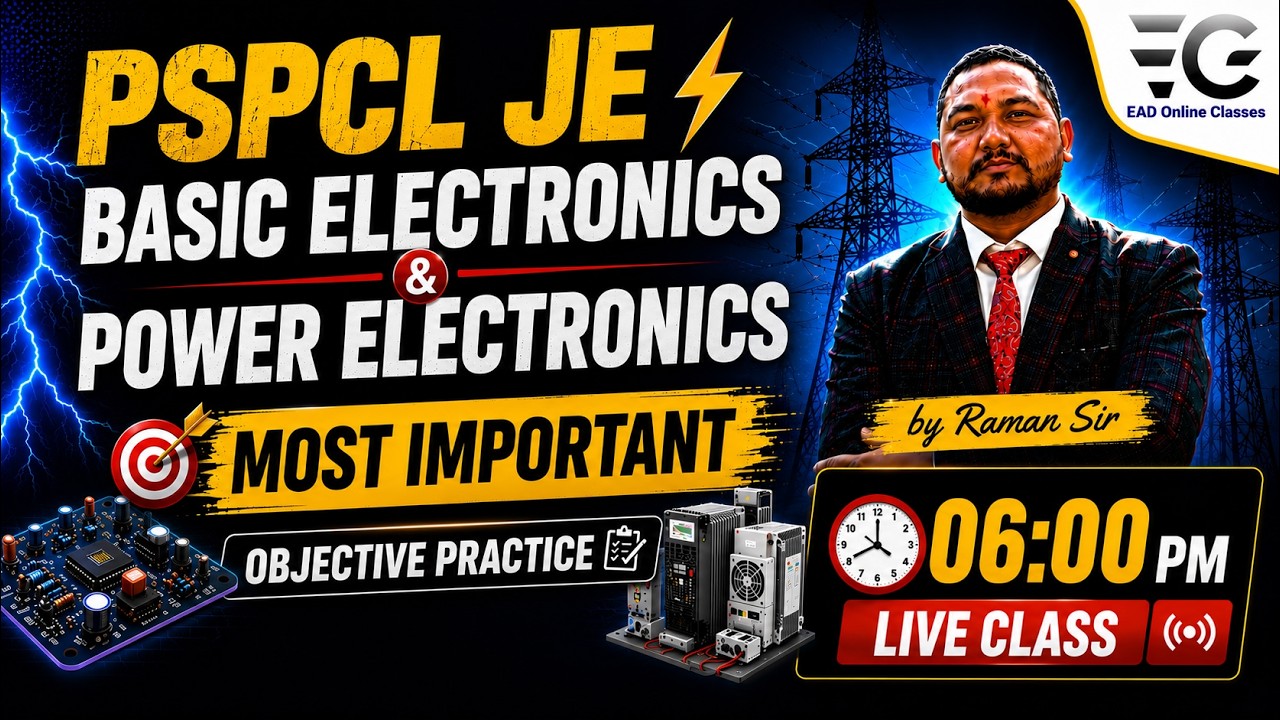 Basic and Power Electronics | PSPCL JE Most Important Objective Practice | by Raman Sir