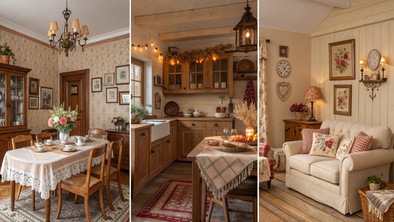 Warm & Charming Small Country Farmhouse Interior Inspiration & Decor Ideas.