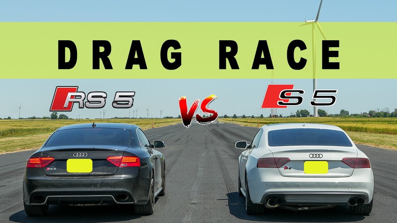 Tuned Audi S5 takes on Stock Audi RS5, the walk follows. Drag and Roll Race