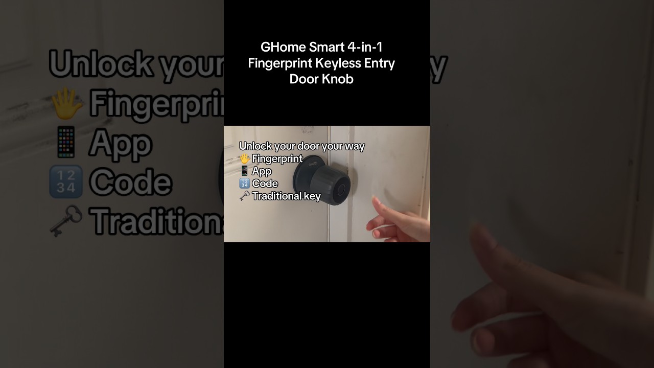 GHome Smart 4-in-1 Fingerprint Keyless Entry Door Knob 