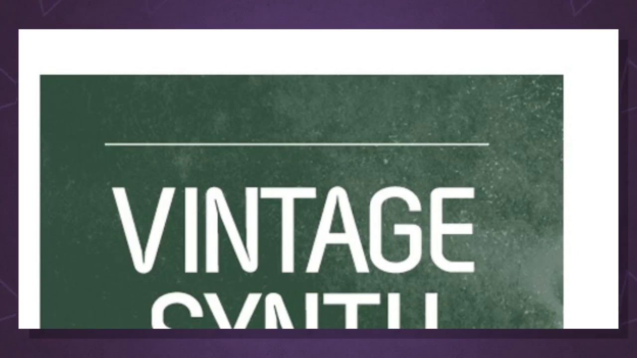 RV Samplepacks present Vintage Synth Bass - Vintage Analog Synths