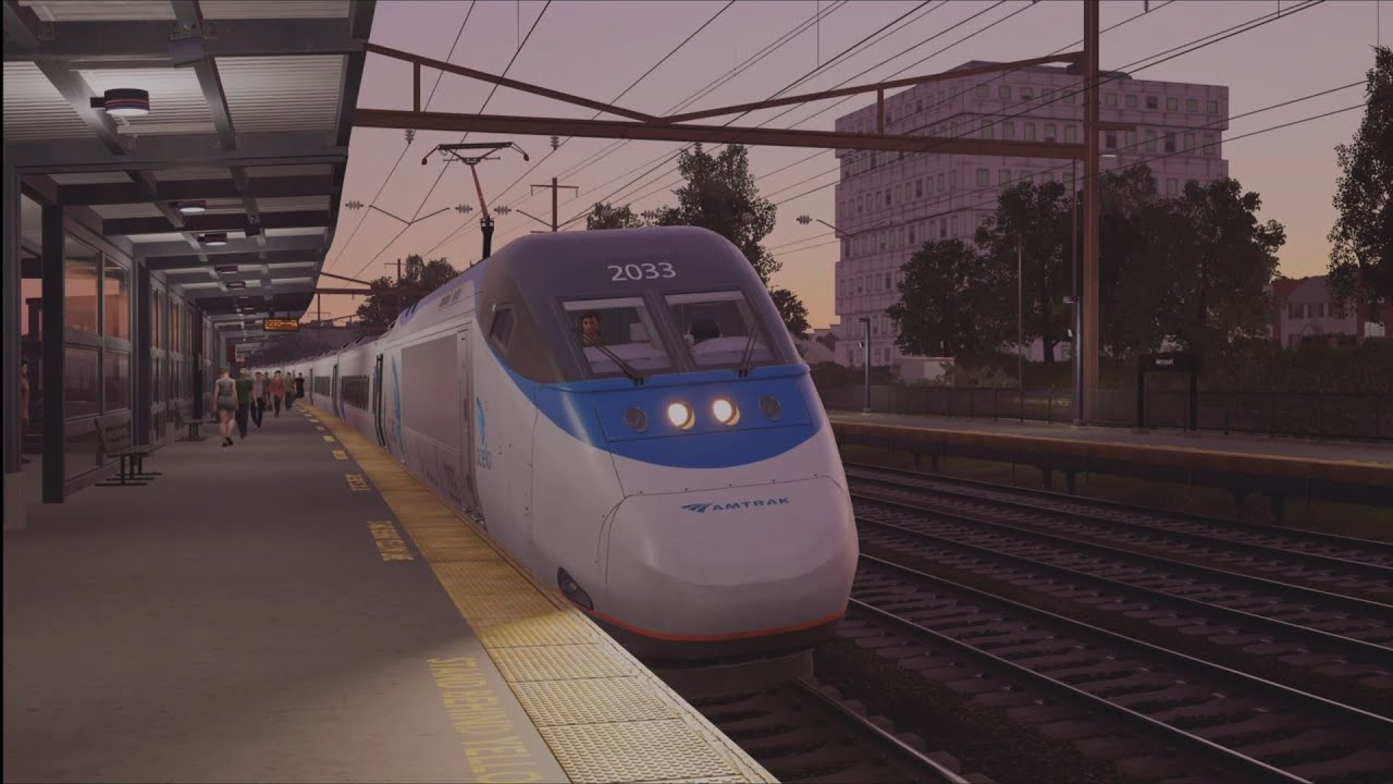 Train Sim World 5 PS5 Northeast Corridor Operating Amtrak Acela Express Train 2122 to New York Penn