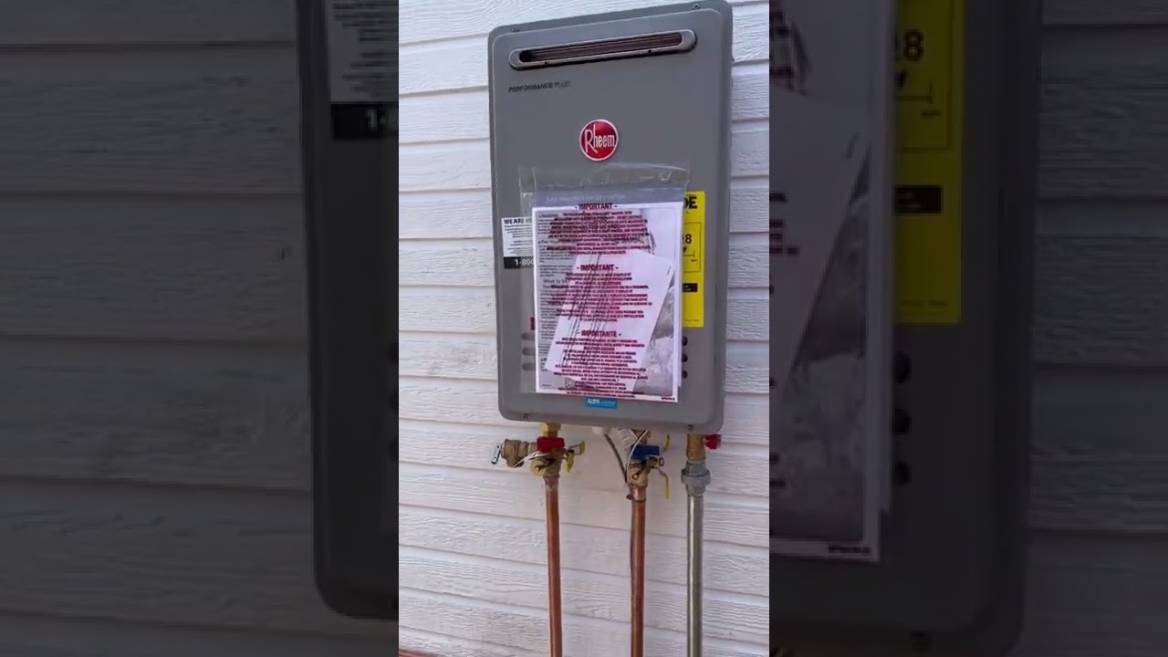 Tankless water heater install