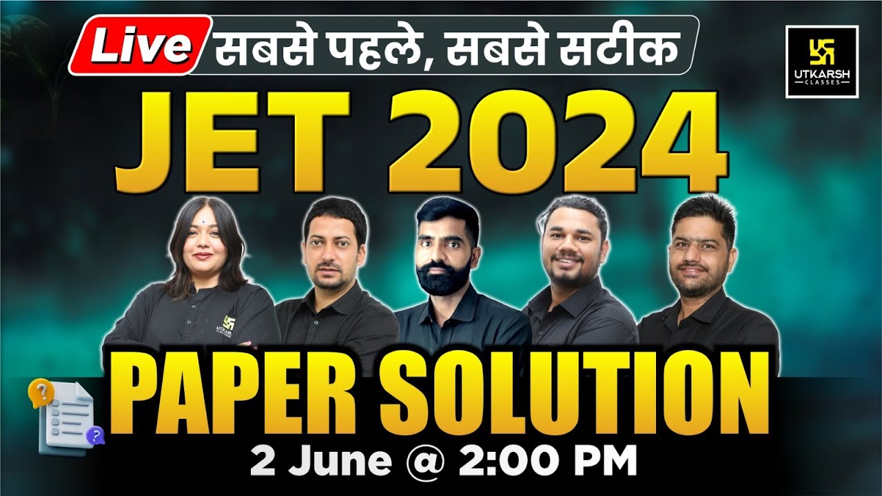 JET 2024 Paper Solution 2024 | JET Answer Key 2024 | Utkarsh Agriculture Classes