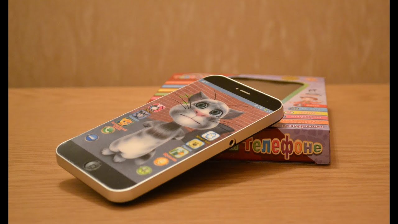 Детский интерактивный телефон Айфон Кот Том