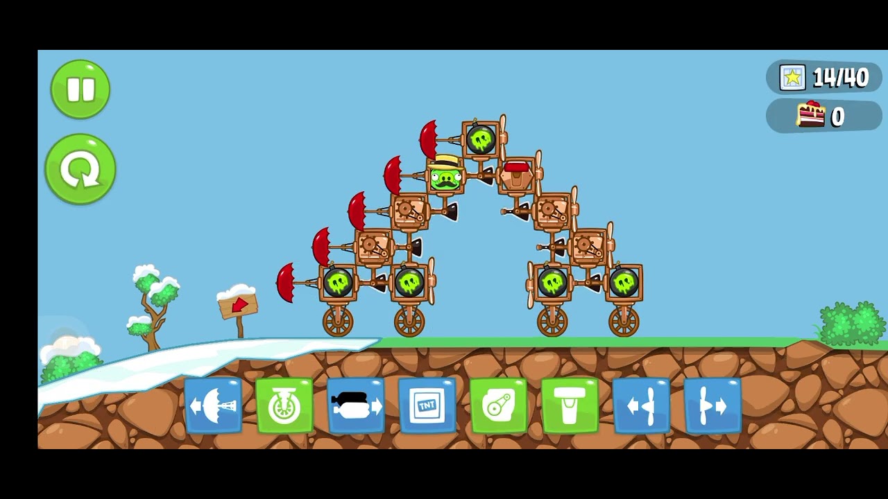 Bad Piggies criando transportes de bronze parte 3