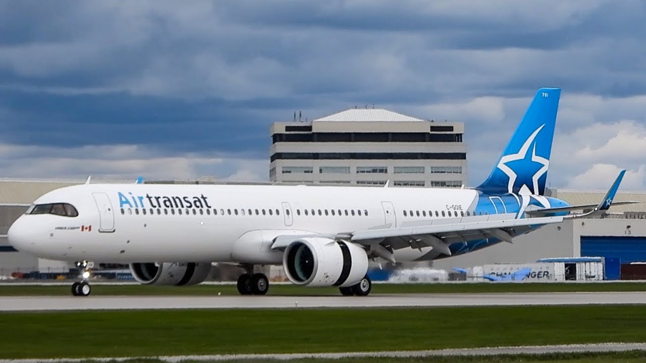 Air Transat Airbus A321neo (A21N) departing & landing Montreal (YUL/CYUL)
