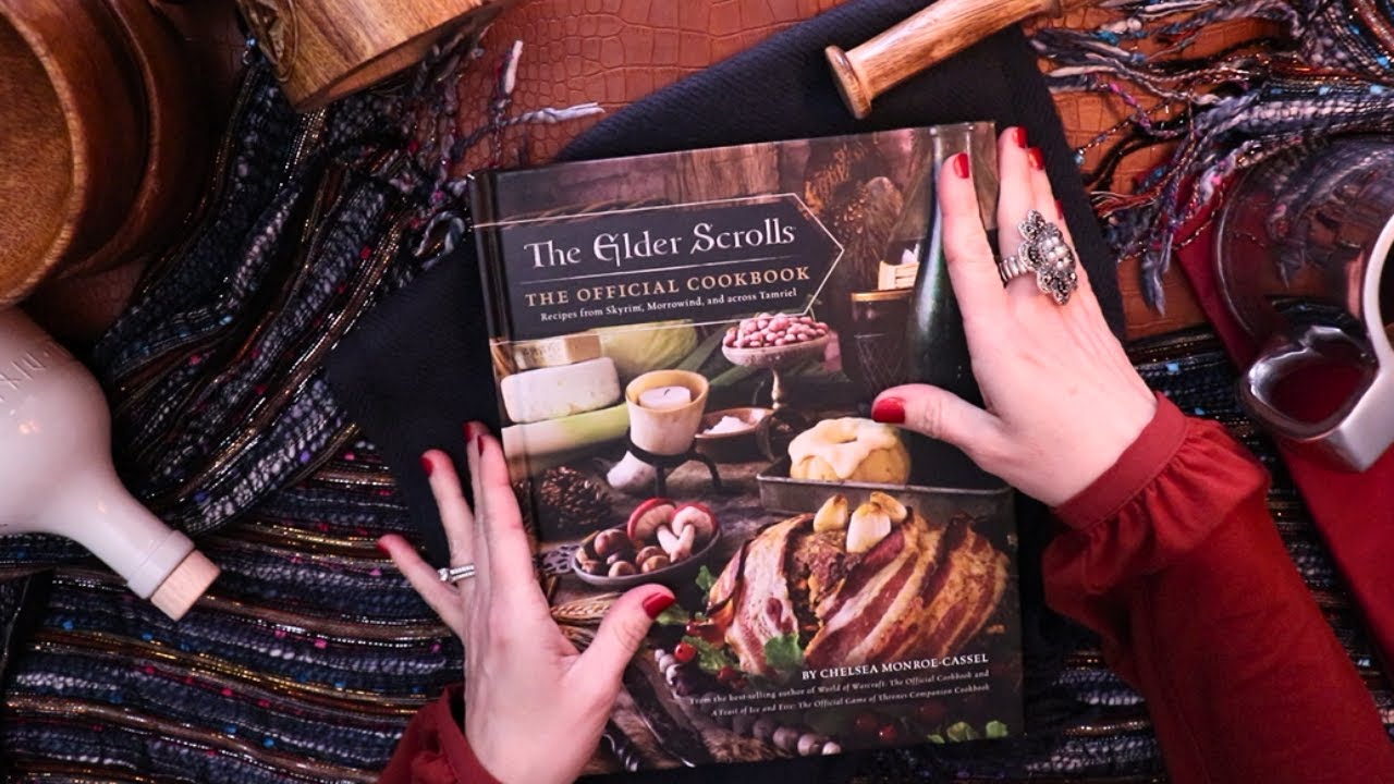 ASMR Book Flip Through The Elder Scrolls Cookbook Page Flipping Relaxing ASMR Just Chatting ASMR