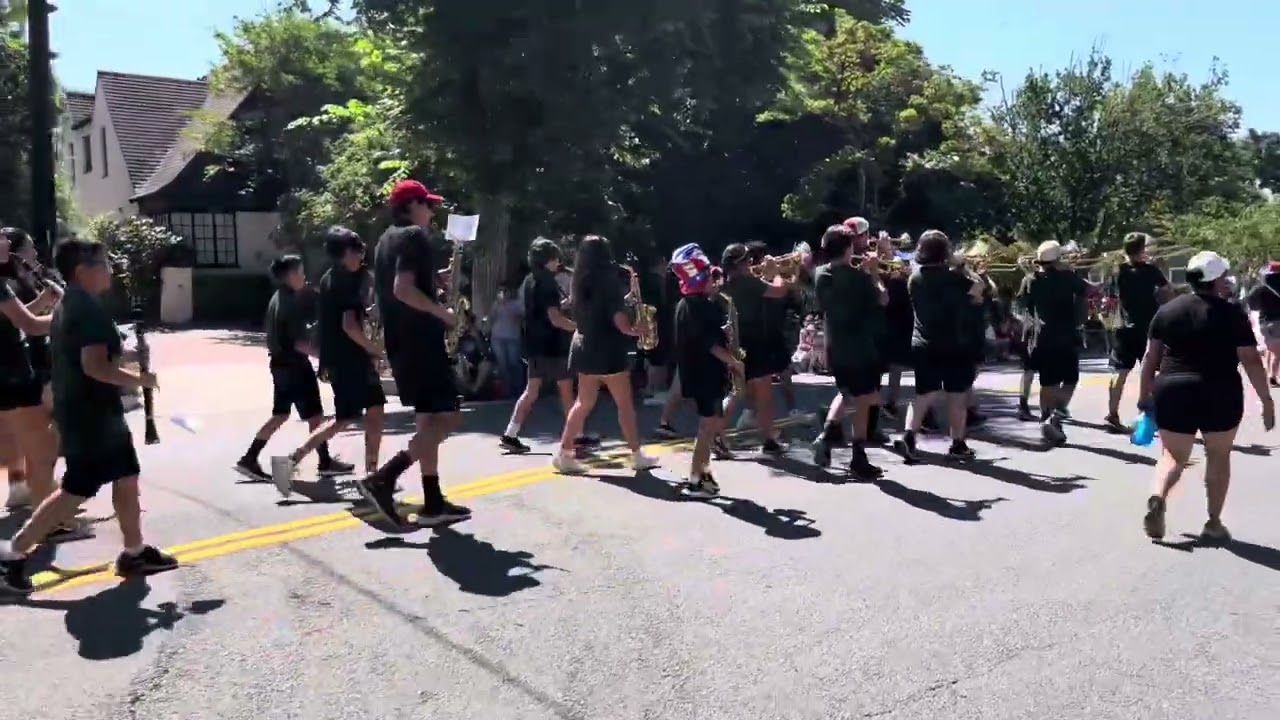 2024 Claremont 4th of July Parade, Damien HS Regiment + Our Lady of Assumption School Marching Band