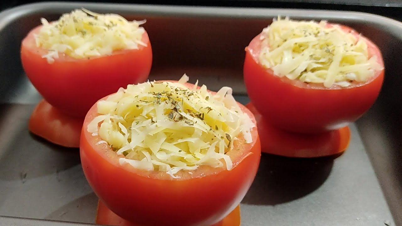 TOMATES RECHEADOS | APRENDA COMO FAZER TOMATE ASSADO FÁCIL E DELICIOSO.