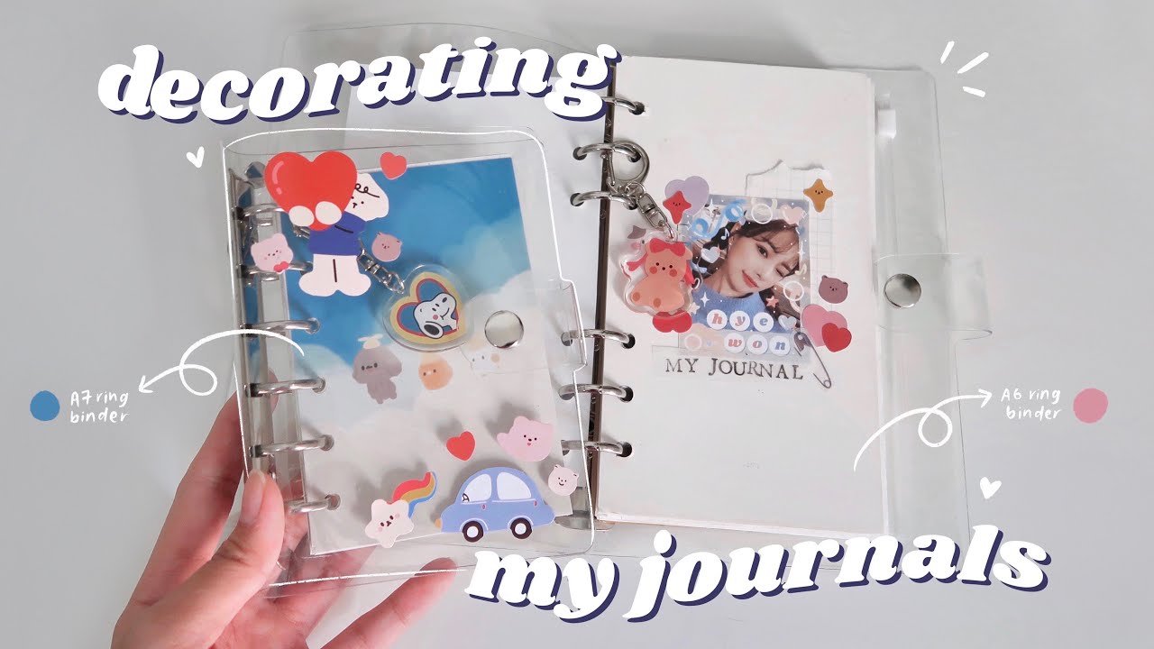 decorating my 6 ring binders 🌸✨