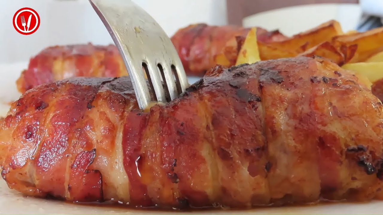 Фаршированная куриная грудка в беконе - рецепт