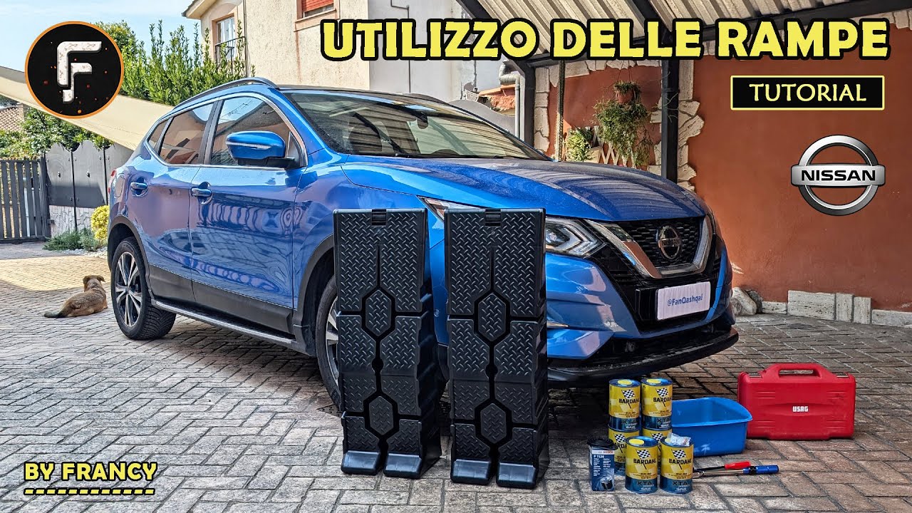 Nissan Qashqai J11 Sostituire olio motore e filtro utilizzando rampe in plastica 🔥(By Francy)