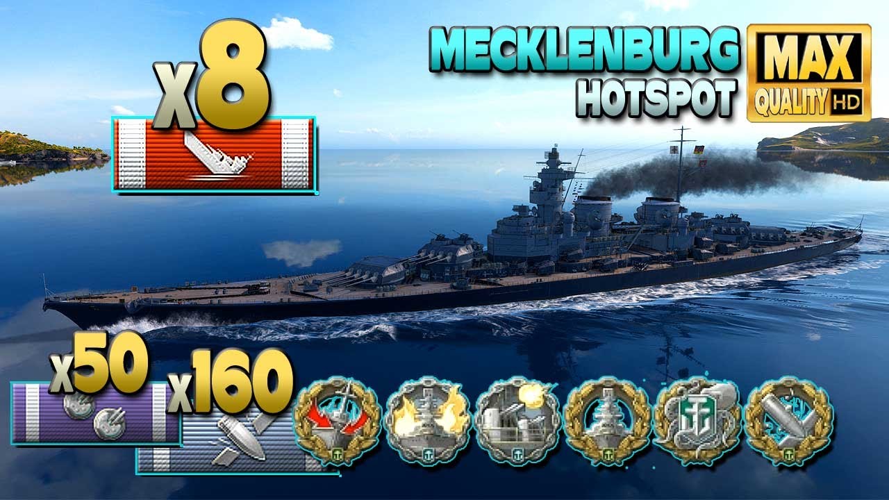 Линкор Мекленбург: Бесстрашный на карте Северные воды - World of Warships
