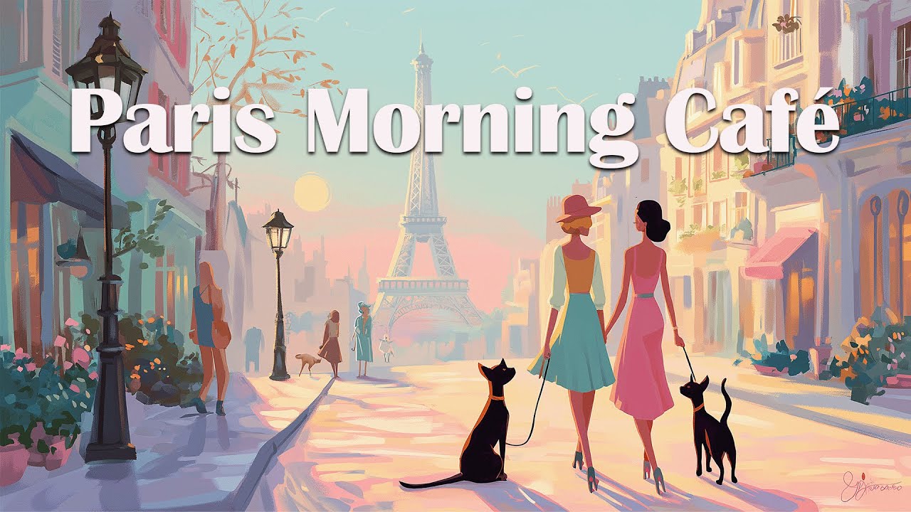 Paris Morning Café Ambience | Quiet Streets, Soft Instrumental Music, Relaxing Background Atmosphere