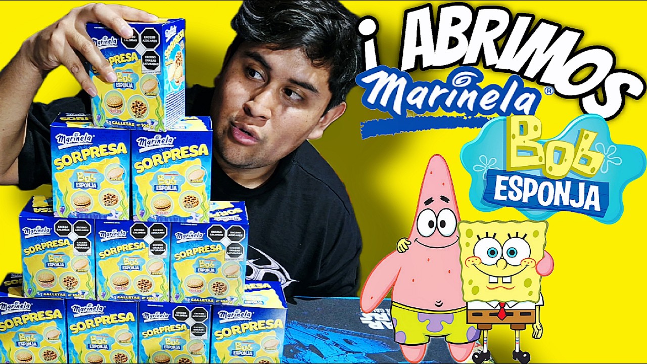 NUEVA COLECCION DE BOB ESPONJA !  Abri 10 Marinela sorpresa 💥