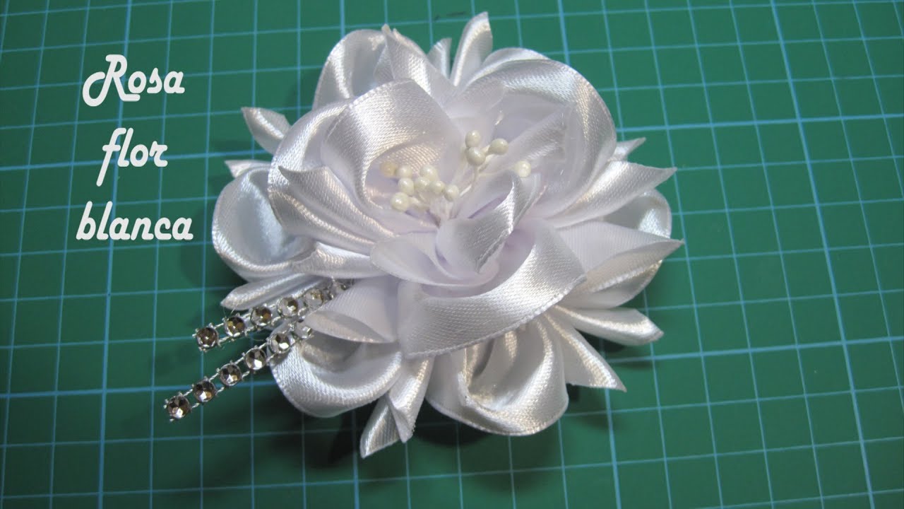 ❀ DIY - Rosa FLOR blanca ❀ Pink white FLOWER ❀ زهرة بيضاء وردي ❀ Розовый белый цветок ❀