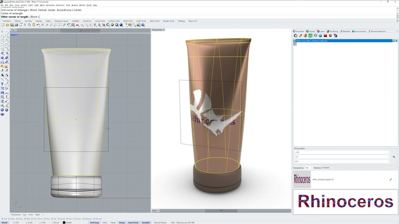 Adding Decals in Rhino 7