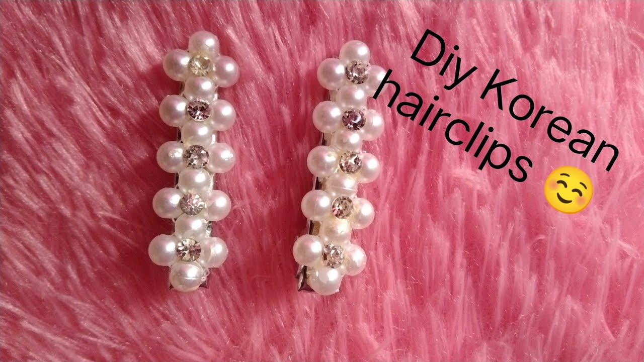 Diy Hairclips 💕 Korean hair clips diy. How to diy beautiful hair clips #youtubevideo #viral #video